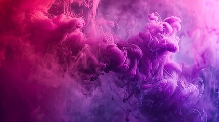 Wall Mural - Abstract liquid smoke background. Pink magenta purple color ink dynamic motion background