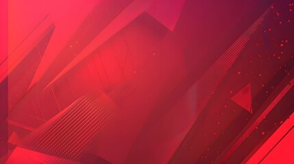 Wall Mural - red geometric abstract background with overlapping shapes and lines, featuring a dynamic and modern 