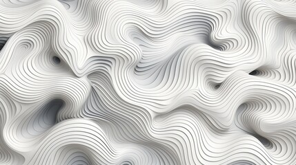 Poster - A soothing pattern of wavy lines  
