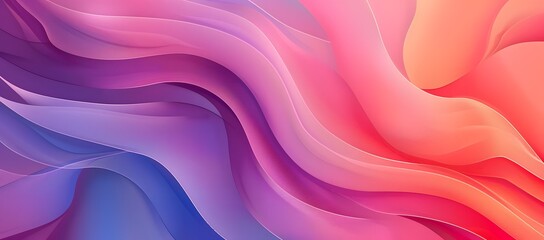 Wall Mural - abstract art in pink, purple, and blue tones with flowing wave patterns for modern background