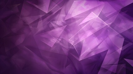 Wall Mural - abstract geometric pattern in purple shades, overlapping transparent shapes with light effects