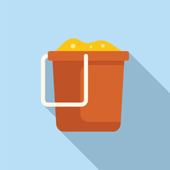 Poster - Full bucket representing having fun building sandcastles on a sunny beach