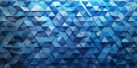 Wall Mural - abstract blue triangle pattern wall art