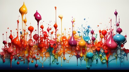 Wall Mural - An artistic pattern of splashes and drips  