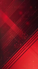 Wall Mural - Abstract red gradient background. Minimalist style cover template with vibrant perspective 3d geometric shapes collection. Ideal design for social media, cover, banner, flyer.