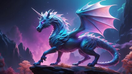 Wall Mural - colorful pegasus background