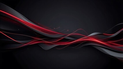 Wall Mural - abstract background with glowing red lines