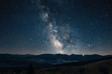 Wall Mural - an image showcasing the vast, celestial night sky filled with stars, emphasizing the beauty and imme