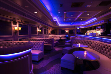 Wall Mural - an elegant vip lounge within a night club, showcasing the exclusive and luxurious aspect of nightlif