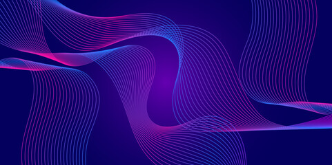 Purple violet and blue vector tech modern futuristic with line in glowing background.