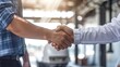 © zipop - business officer engineer shaking hand each other, finishing up meeting deal plan condition, Successful business