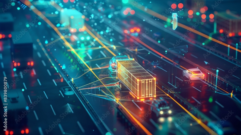 Application of digital twin technology in traffic management, showing ...