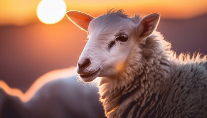 eid al adha. close up sheep, lamb, copy space