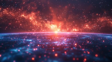 Network technology big data background concept