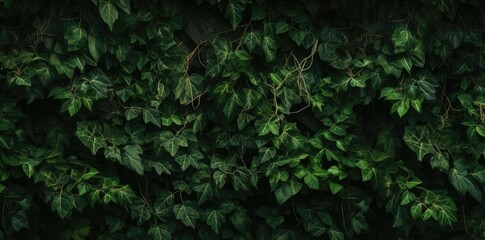 vine textured background with green leaves on a tree