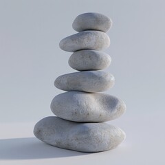 Poster - Stacked stones in zen-like balance