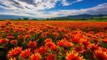 Canvas Print - field safflower oil