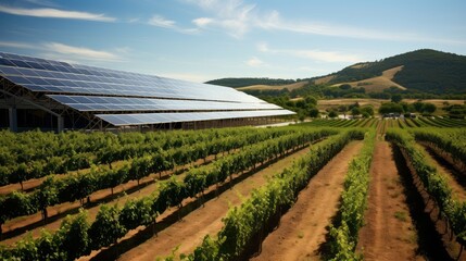 Canvas Print - solar wine technology