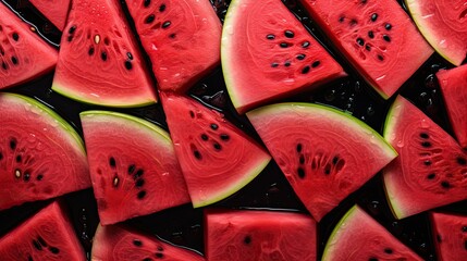 Poster - treat delicious watermelon background