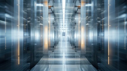 Canvas Print - architectural blurred elevator interior