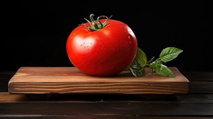 Wall Mural - rustic single tomato red