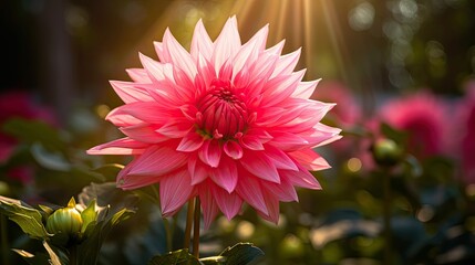 Wall Mural - bloom hot pink flower