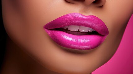 Poster - eye lipstick pink