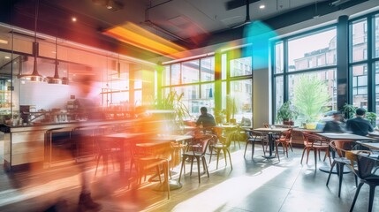 Canvas Print - vibrant blurred bright interior