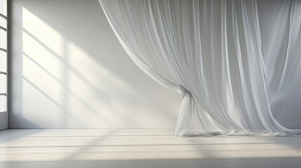 Wall Mural - sun light gray fabric