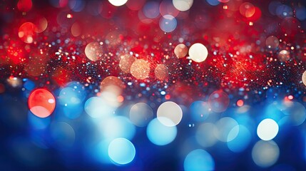 Wall Mural - mystery red blue bokeh