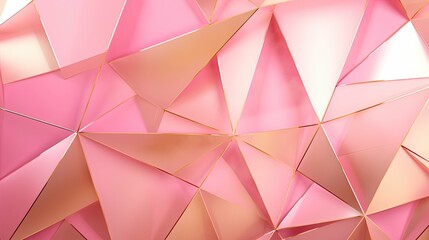 Poster - modern gold and pink background