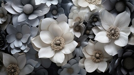 Wall Mural - delicate gray floral