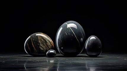 Wall Mural - polished dark stone backgrounds