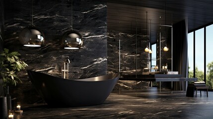 Wall Mural - floor marble texture dark