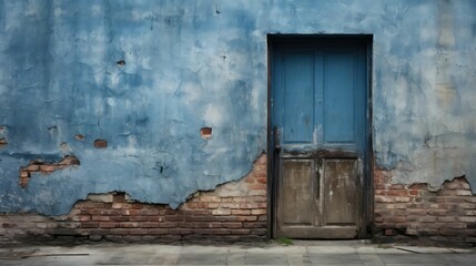 Poster - weathered distressed blue