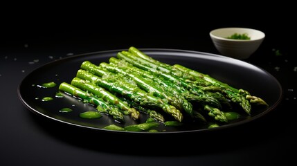 Canvas Print - spears cooked asparagus green