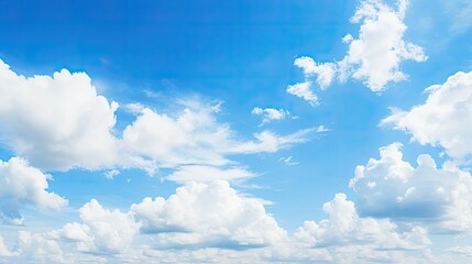 Canvas Print - clear blue sky light clouds