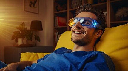 Poster - rectangular blue light blocking glasses