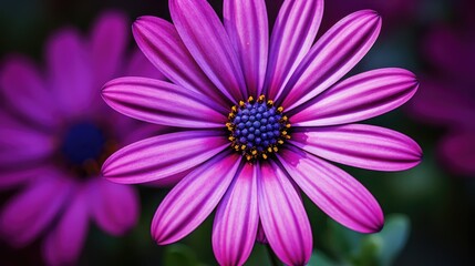 Canvas Print - bloom purple daisy