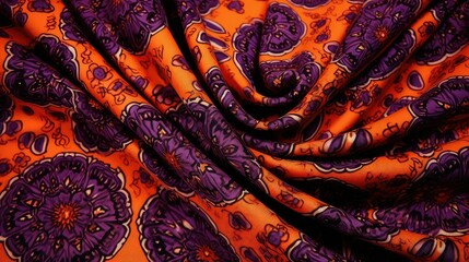 Sticker - design orange purple pattern