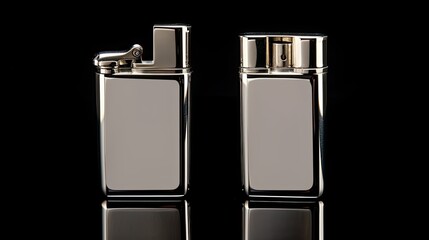 Poster - smooth silver lighter isolated