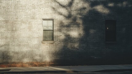 Wall Mural - shadows grey brick