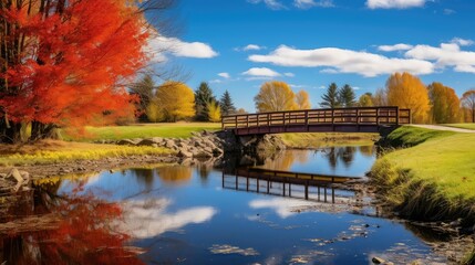 Wall Mural - landscape sunny fall day