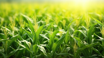 Poster - agriculture growing corn background