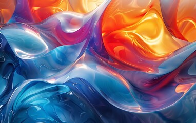 Aufkleber - Abstract digital art with vibrant colors