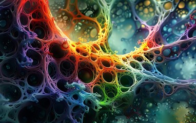 Aufkleber - Abstract digital art with vibrant colors