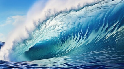 Canvas Print - sea blue wave background