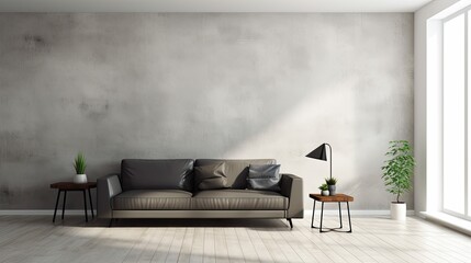 Canvas Print - sleek light grey wall