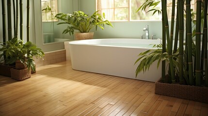 Poster - tropical bamboo floor