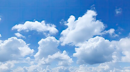 Poster - cumulus light blue sky with clouds